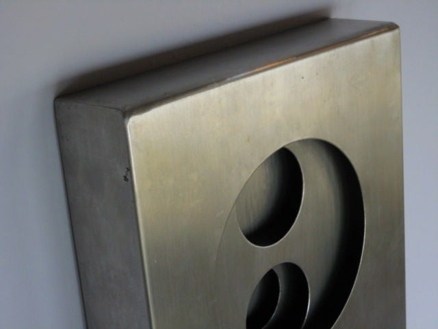 Italian Stainless Steel Optical Sculpture by Romano Santucci For Sale