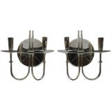 A Pair of Candelabra by T.Parzinger in Silver Plate