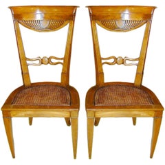 Pair Biedermeier Side Chairs