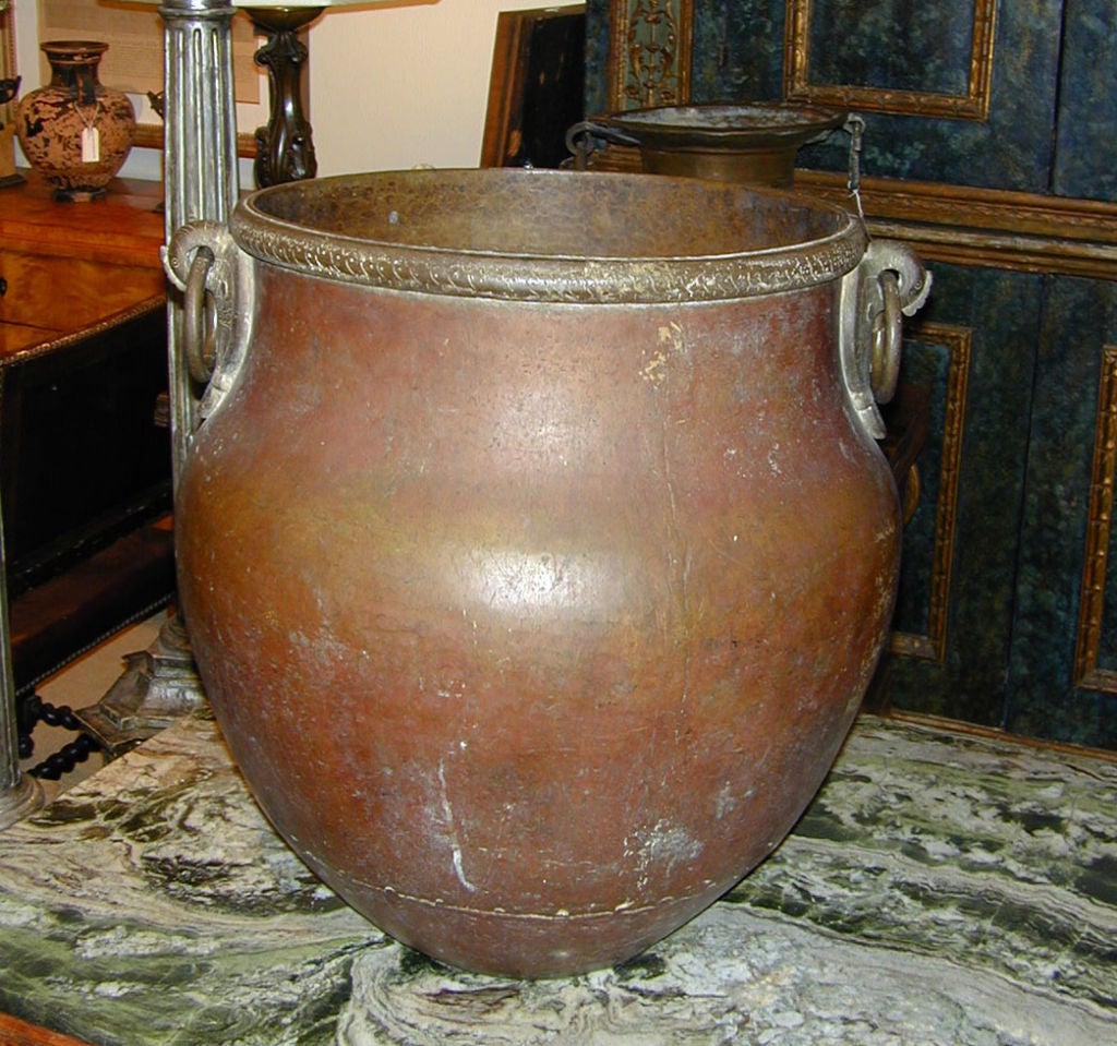 Large Scale Copper and Bronze Urn In Excellent Condition In Stamford, CT