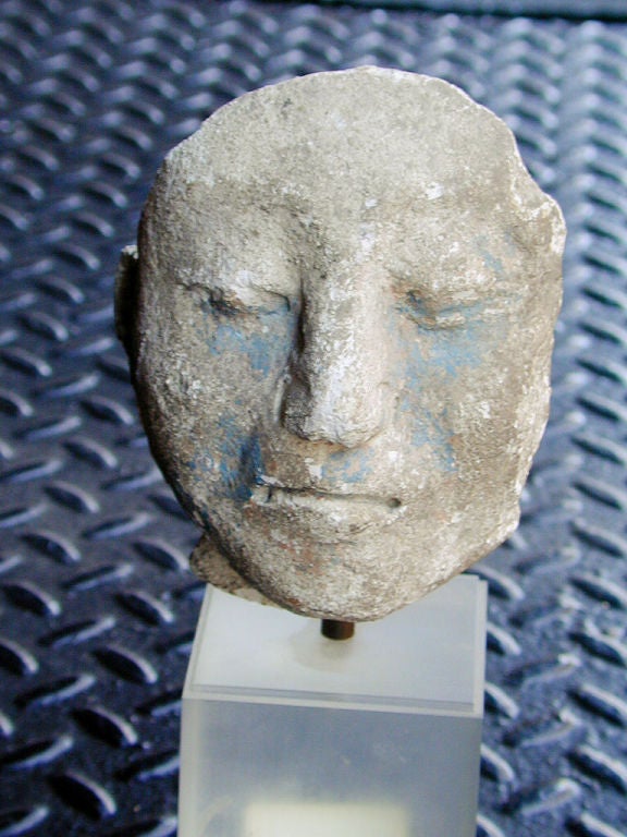 18th Century and Earlier Mayan Stucco Head