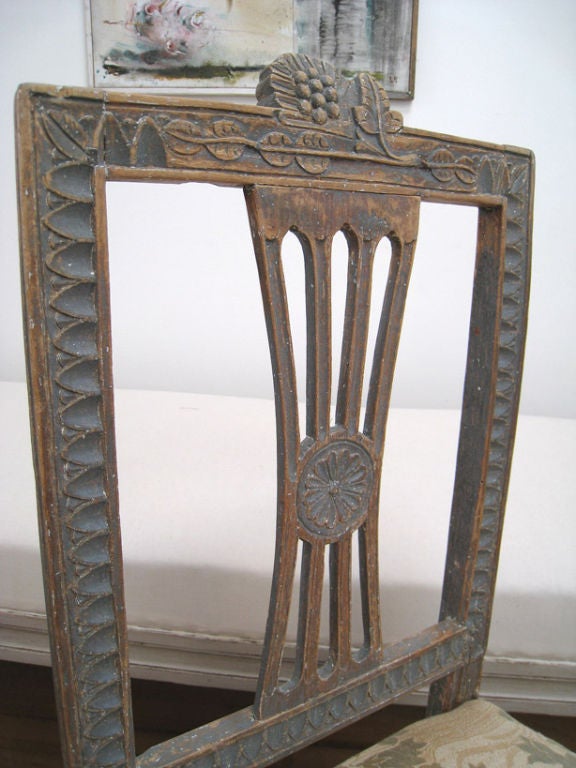 Original painted gustavian chair