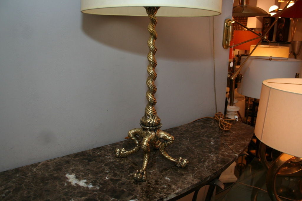 Early 20th Century Art Deco Bronze Table Lamp by Caldwell