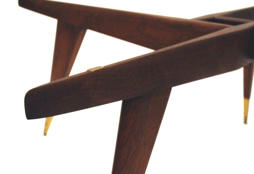 Walnut Compass Cocktail Table by Gio Ponti for Singer and Sons