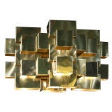 Interlocking Folded Steel Chandelier by Curtis Jere