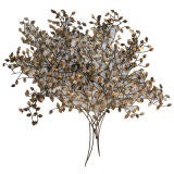 Gold and Silver Leaf Wrought Iron "Tree of Life" Wall Sculpture