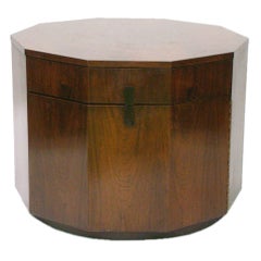 American Rosewood Decagon Lamp Table by Harvey Probber