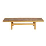 Patchwork Leather Top Cocktail Table by Ranch Oak