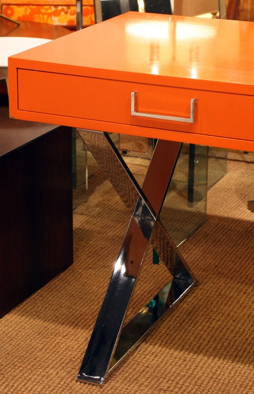 orange lacquer desk