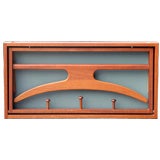 Ingenious Danish Wall Mount Folding Valet by Adam Hoff and Poul Ostergaard