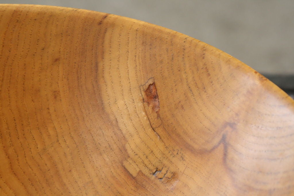 Birch American Studio Craft Hand-Carved Wooden Bowl by Harry Nohr