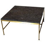 Square Brass Frame Cocktail Table by Paul McCobb