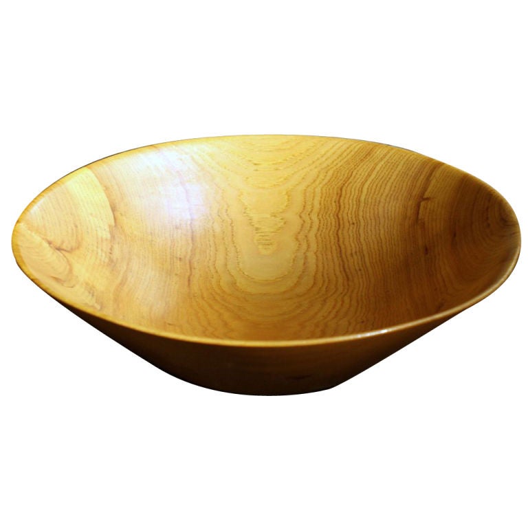 American Studio Craft Hand-Carved Wooden Bowl by Harry Nohr