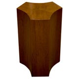 Fluted Teakwood Veneer Triad Pedestal by Harvey Probber