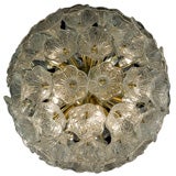 Marvelous Glass Flower Ball Chandelier from Italy
