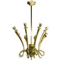 Italian Trumpet Arm Brass Chandelier