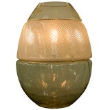 Three Piece Hand Blown Egg Form Table Lamp by Mazzega