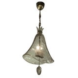Hand Blown Glass Bell Form Chandelier by Barovier 
Toso