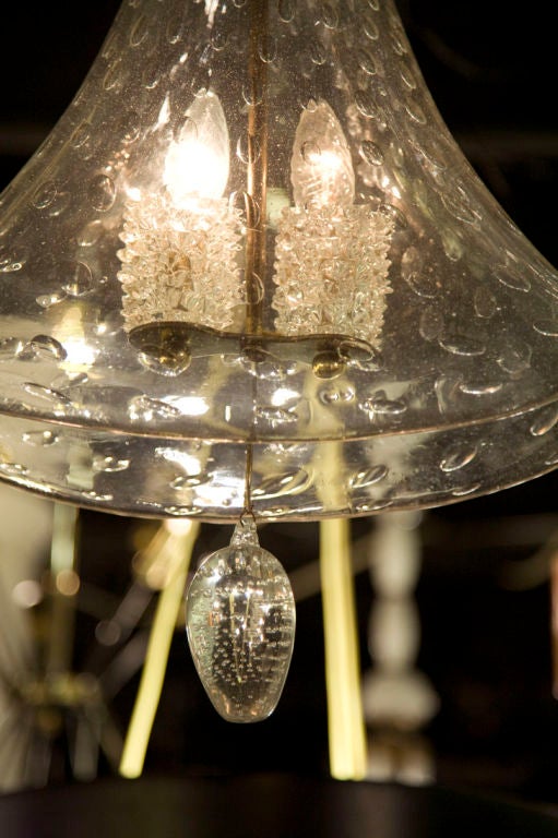 Hand Blown Glass Bell Form Chandelier by Barovier & Toso 2