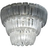 Hand Blown Glass Loop Chandelier after Barovier 
Toso