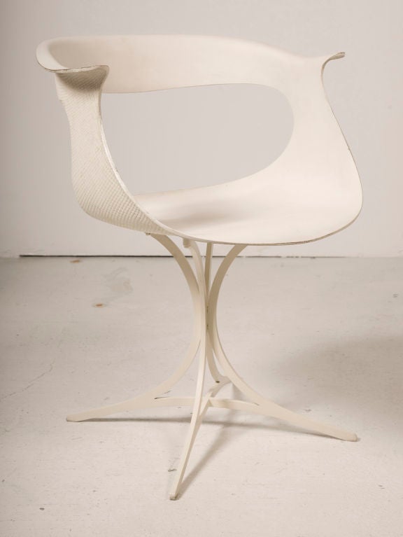 American Mid-Century Modern 'Lotus' Armchair by Erwine and Estelle Laverne In Excellent Condition For Sale In New York, NY