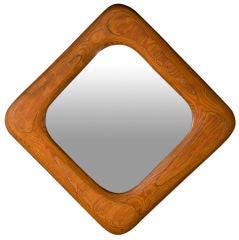 American Craft Sculpted Plywood Vanity Mirror by Robert Hargrave 9