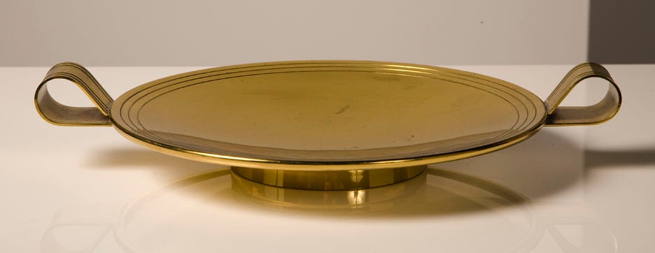 Loop Handled Brass Candy Dish by Tommi Parzinger for Dorlyn