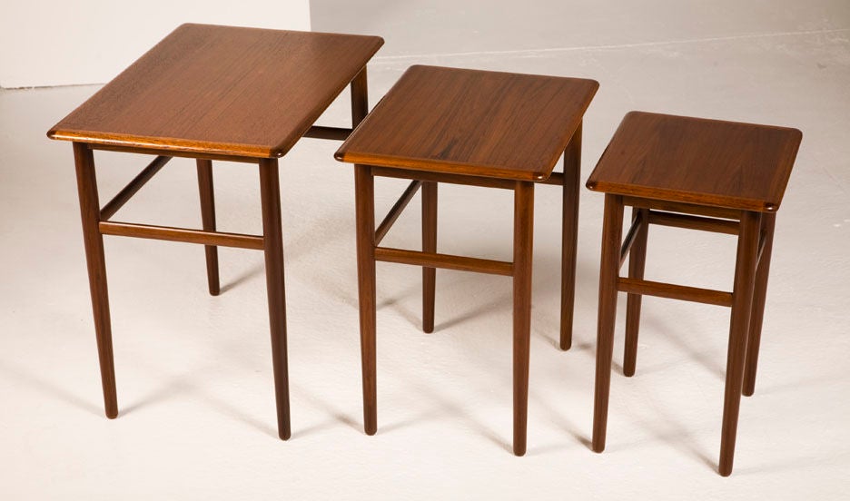 teak nesting tables for sale