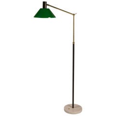 Kelly Green Adjustable Arm Floor Lamp by Stilnovo