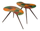 Pair of Biomorphic Pallette Occasional Tables by Aldo Tura