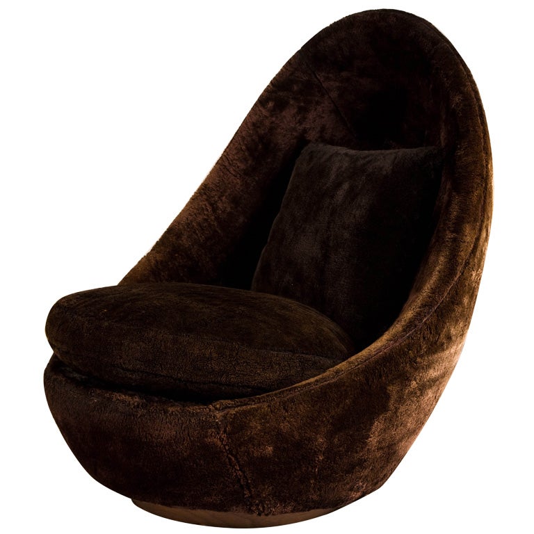 Swivel and Tilt “Egg” Chair by Milo Baughman for Thayer Coggin