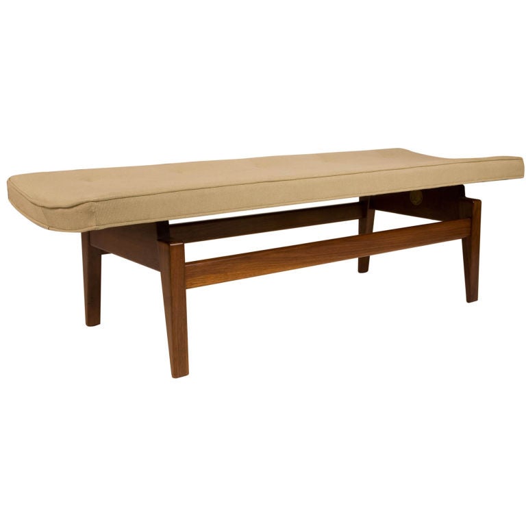 American Four Foot Floating Upholstered Benches by Jens Risom For Sale