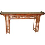 Bamboo Altar Table With Black Lacquer Top