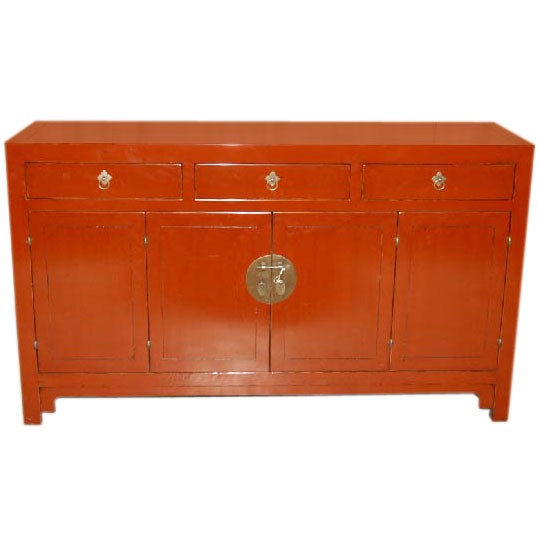 Red Lacquer Sideboard