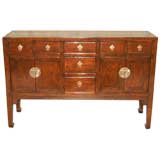 Ju Mu Wood Table With Seven Drawers & Two Pairs Of Doors