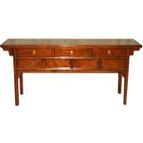 Ju Mu Wood Table With Drawers