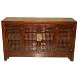 Antique Sideboard With Lattice Fretwork