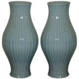 A Pair Of Monochrome Porcelain Vase