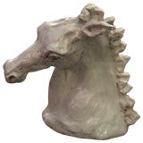 Large Italian Ceramic Horse Head, circa 1950's