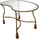 Italian Gilt Rope Assymetrical Coffee Table
