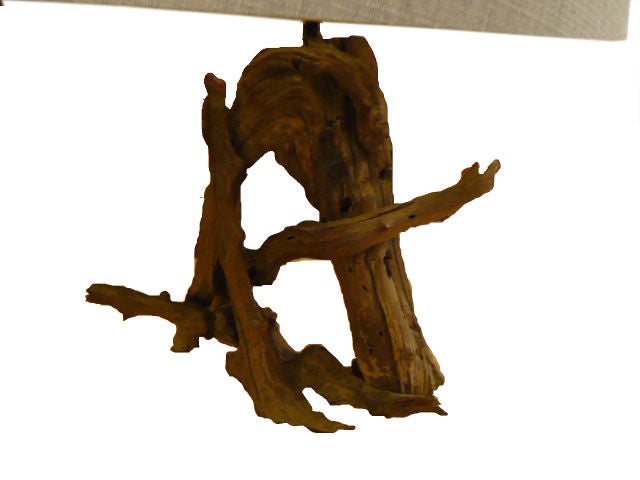 Sculptural Driftwood table lamps