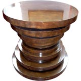 Decorative stacked circle lamp table