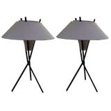 Gerald Thurston for Lightolier Tripod tables Lamps