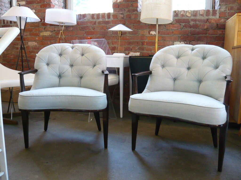 Pair of Edward Wormley Janus 5705  club chairs