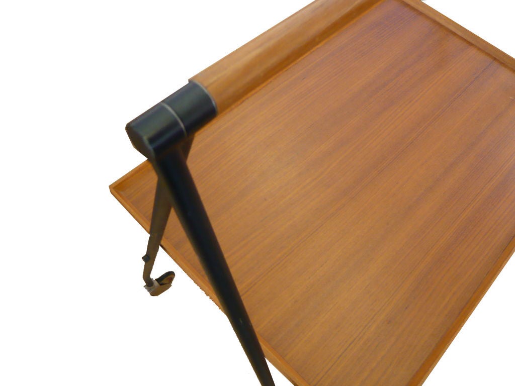 1970's Danish Teak folding Tray Cart