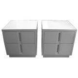 1950's 2 Drawer Lacquered night tables