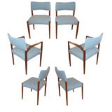 J.L. Moller Set of 6 Solid Teak Danish Modern Dining Chairs