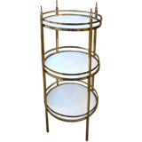 Vintage Brass Ring 3 Tier Milk Glass Eterge
