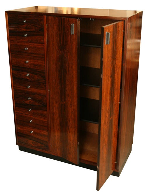 Harvey Probber Rosewood Armoire at 1stdibs