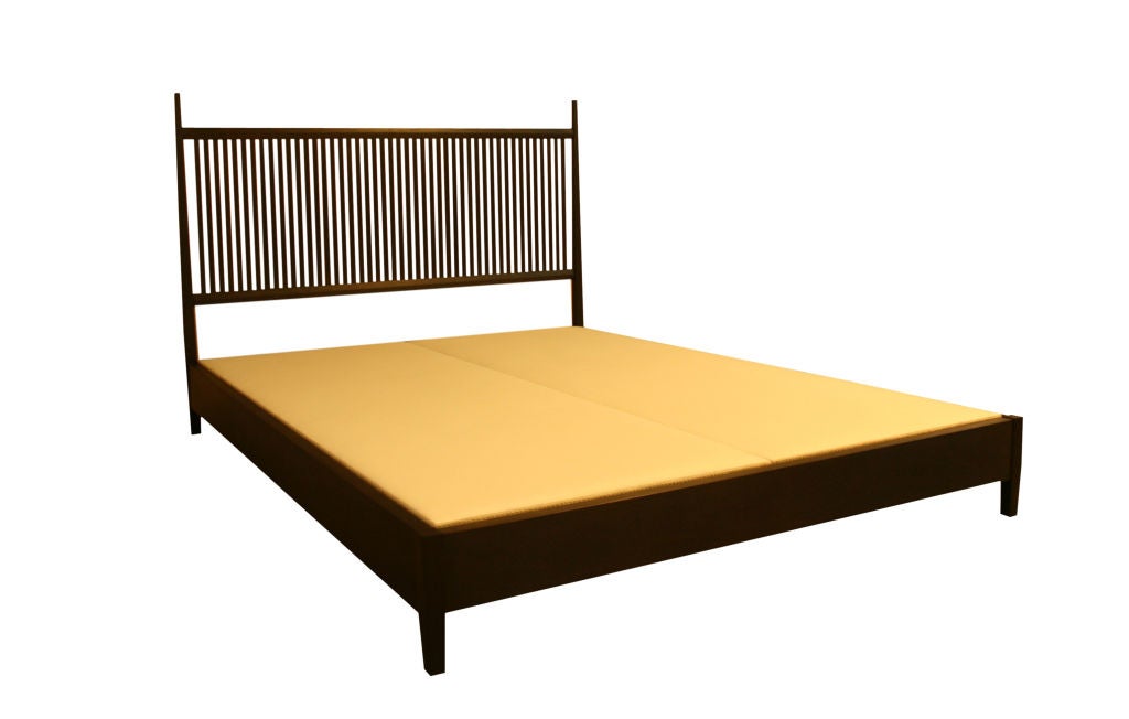 American Nichol Walnut Platform Bed For Sale